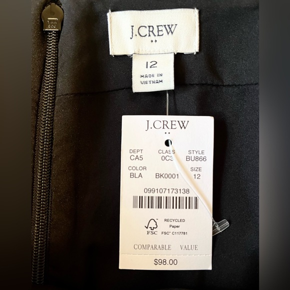 J. Crew Black Faux-leather Pencil Skirt size 12 - Picture 8 of 8